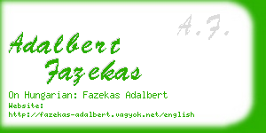 adalbert fazekas business card